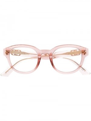 Очки в круглой оправе Dior Eyewear. Цвет: розовый