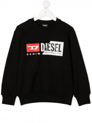 Свитер с логотипом Diesel Kids. Цвет: черный