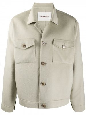 Куртка-рубашка Pax Nanushka. Цвет: зеленый