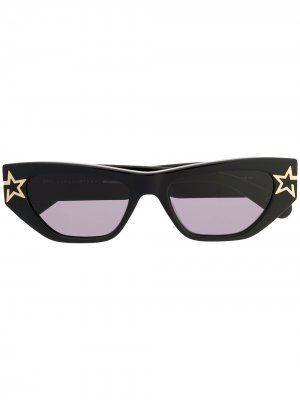 Солнцезащитные очки в декорированной оправе Stella McCartney Eyewear. Цвет: черный