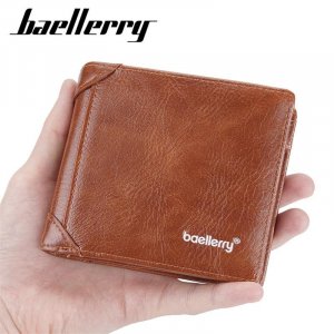 Мужские короткие кошельки , модный дизайн, кошелек с держателем для карт, классический винтажный мужской деловой кошелек, Baellerry