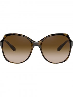 Солнцезащитные очки DG Crossed Dolce & Gabbana Eyewear. Цвет: коричневый