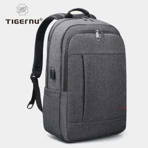 Рюкзак  с защитой от кражи USB, для ноутбука 15,6 до 17 дюймов мужчин, школьная сумка мальчиков, женская и мужская дорожная деловая Tigernu
