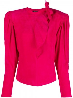 Структурированная блузка с оборками Isabel Marant. Цвет: розовый
