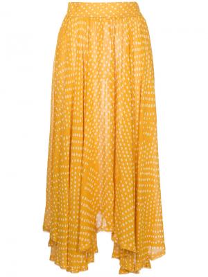 Polka dot midi skirt Kitx. Цвет: жёлтый и оранжевый