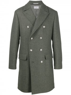 Двубортное пальто Brunello Cucinelli. Цвет: зеленый