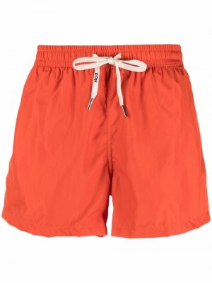 Плавки-шорты с нашивкой-логотипом Nos Beachwear. Цвет: оранжевый