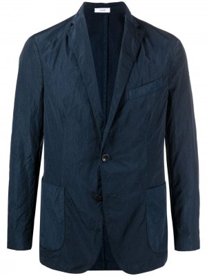 Однобортный пиджак с заостренными лацканами Boglioli. Цвет: синий