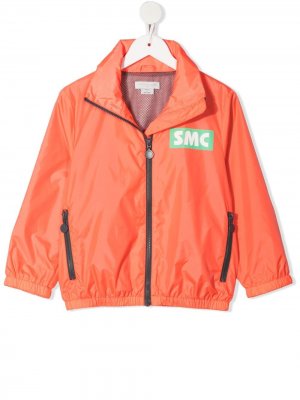 Непромокаемая куртка с логотипом Stella McCartney Kids. Цвет: оранжевый
