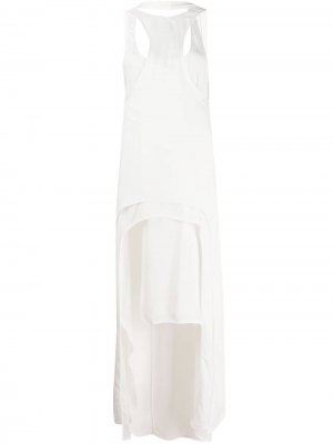 Платье асимметричного кроя без рукавов Ann Demeulemeester. Цвет: белый