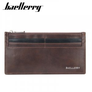 Мужской длинный кошелек , тонкий на молнии с карманами для нескольких карт в европейском и американском стиле, сумка-кошелек Baellerry