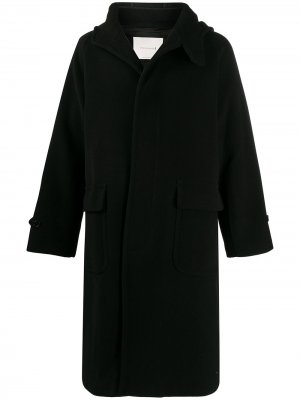 Пальто миди с капюшоном Mackintosh. Цвет: черный