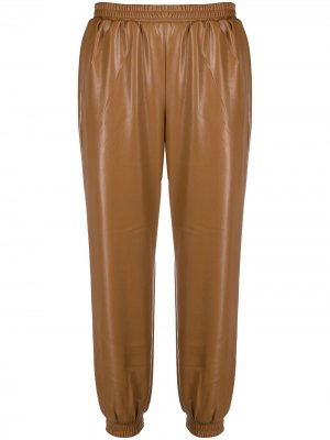 Укороченные брюки с завышенной талией Apparis. Цвет: коричневый
