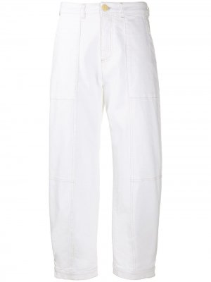 Укороченные джинсы с завышенной талией See by Chloé. Цвет: белый