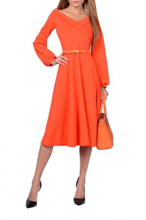 Платье FRANCESCA LUCINI. Цвет: оранжевый