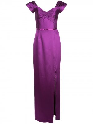 Длинное платье Marchesa Notte. Цвет: фиолетовый