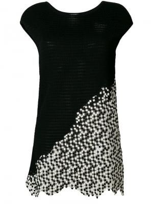 Блузка с прозрачными вставками Chanel Pre-Owned. Цвет: черный