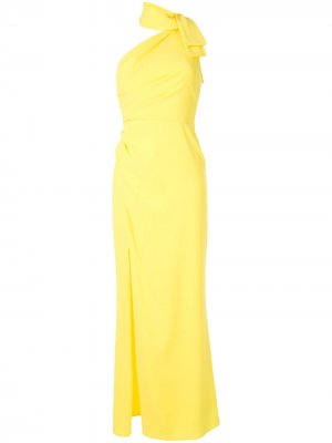 Платье на одно плечо Paule Ka. Цвет: желтый
