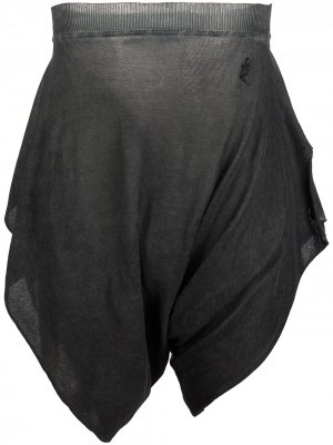 Шорты асимметричного кроя с драпировкой Vivienne Westwood. Цвет: серый
