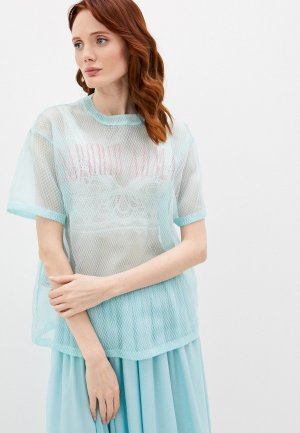 Блуза Emporio Armani. Цвет: бирюзовый