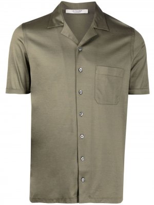 La Fileria For Daniello рубашка с короткими рукавами и заостренным воротником D'aniello. Цвет: зеленый