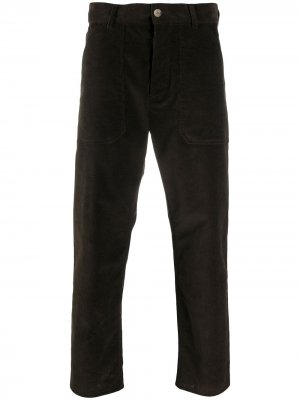 Укороченные вельветовые брюки Nanushka. Цвет: коричневый