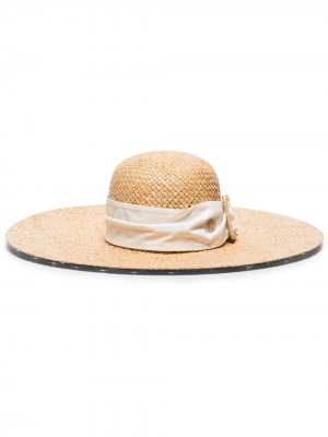 Шляпа Blanche с пряжкой Maison Michel. Цвет: нейтральные цвета
