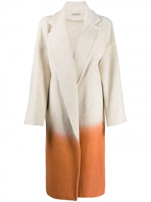 Пальто оверсайз в стиле колор-блок Dusan. Цвет: нейтральные цвета