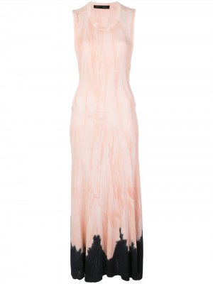 Длинное трикотажное платье с принтом тай-дай Proenza Schouler. Цвет: розовый