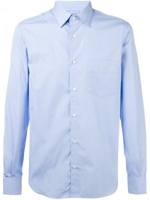 Рубашка с нагрудным карманом Aspesi. Цвет: синий