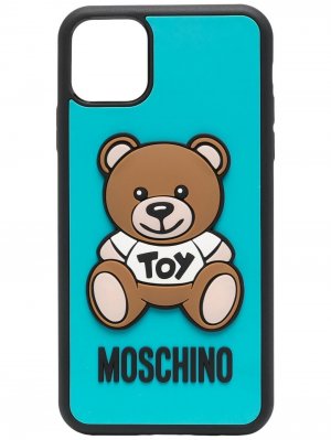 Чехол Teddy Bear для iPhone Pro Max Moschino. Цвет: синий