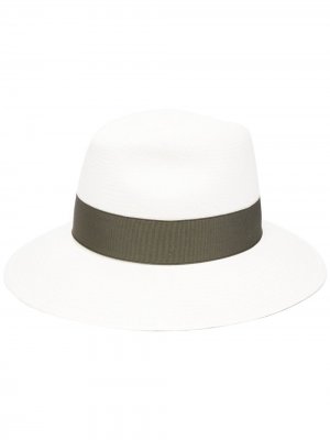 Соломенная шляпа Borsalino. Цвет: белый