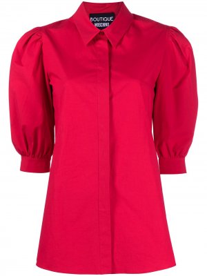 Рубашка строгого кроя с короткими рукавами Boutique Moschino. Цвет: красный