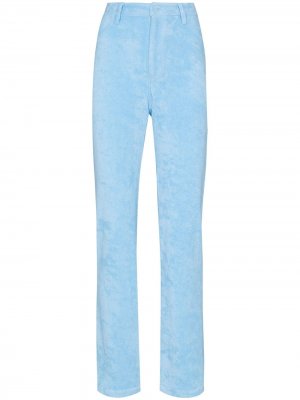 Велюровые брюки кроя слим Maisie Wilen. Цвет: синий