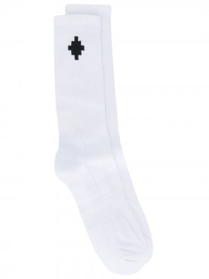 Носки с логотипом Cross Marcelo Burlon County of Milan. Цвет: белый