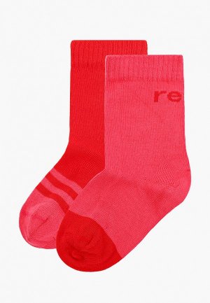 Носки 2 пары Reima. Цвет: красный