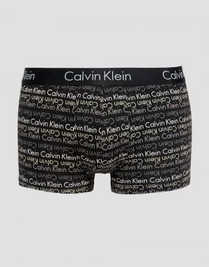 Эластичные хлопковые боксеры-брифы Calvin Klein. Цвет: черный