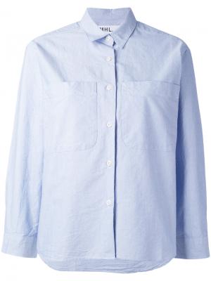 Рубашка мешковатого кроя на пуговицах Margaret Howell. Цвет: синий
