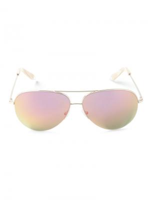 Солнцезащитные очки авиаторы Victoria Beckham. Цвет: металлик