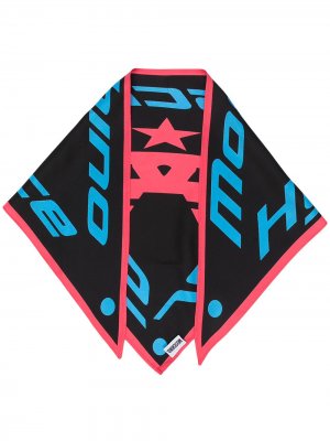 Платок с логотипом Moschino. Цвет: черный