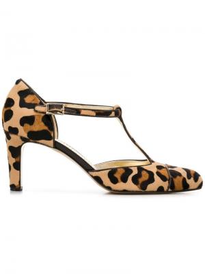 Туфли-лодочки с леопардовым узором Antonio Barbato. Цвет: коричневый