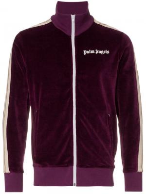 Спортивная куртка с логотипом Palm Angels. Цвет: розовый