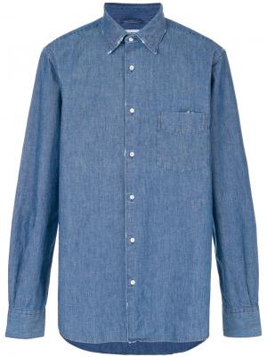 Классическая рубашка мешковатого кроя Aspesi. Цвет: синий