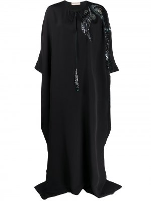 Декорированное платье-кафтан Emilio Pucci. Цвет: черный