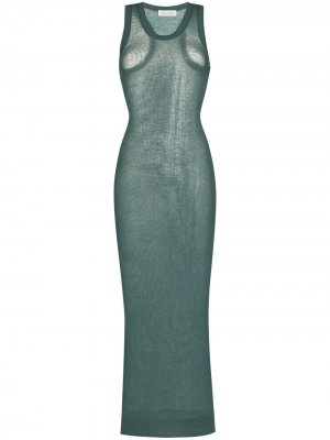 Платье миди Vanish без рукавов extreme cashmere. Цвет: зеленый