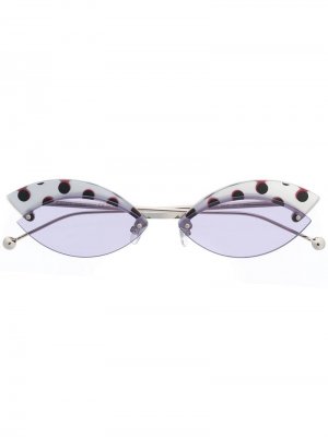 Солнцезащитные очки в оправе кошачий глаз Fendi Eyewear. Цвет: фиолетовый