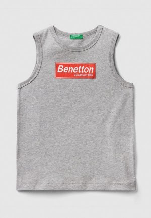 Майка United Colors of Benetton. Цвет: серый
