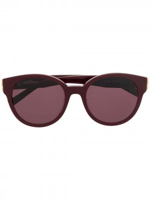 Солнцезащитные очки в круглой оправе Balenciaga Eyewear. Цвет: красный