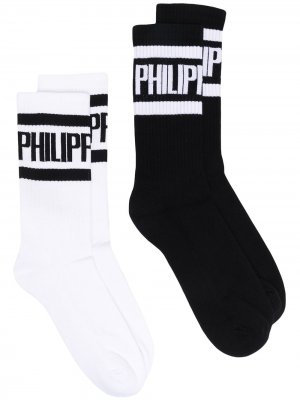 Носки с логотипом Philipp Plein. Цвет: белый