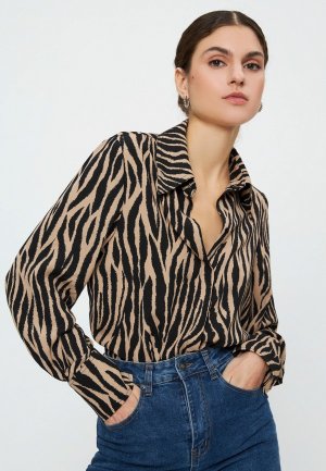 Блуза Zarina. Цвет: бежевый